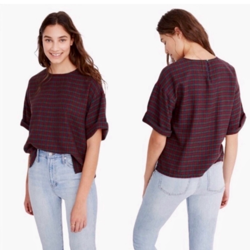 Madewell Red Boxy Short Sleeve Tee